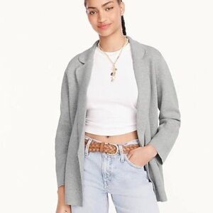 J crew cinched waist sweater blazer gray NEW WITHOUT TAGS